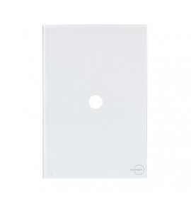 Placa p/ 1 Furo 4x2 - Novara Glass Branco